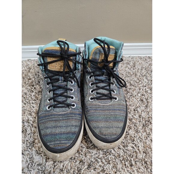 Men's Converse Bassline Textile Upper High Top All Stars Sneakers, Sz 9 - Picture 3 of 10